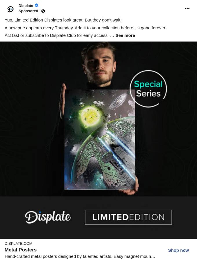 Displate Metal Posters Collect Your Passions Ad