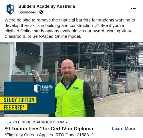 Builders Academy Of Australia Ad Bigdatr