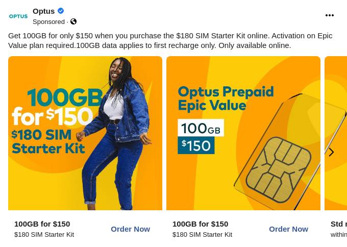 optus prepaid epic value $180