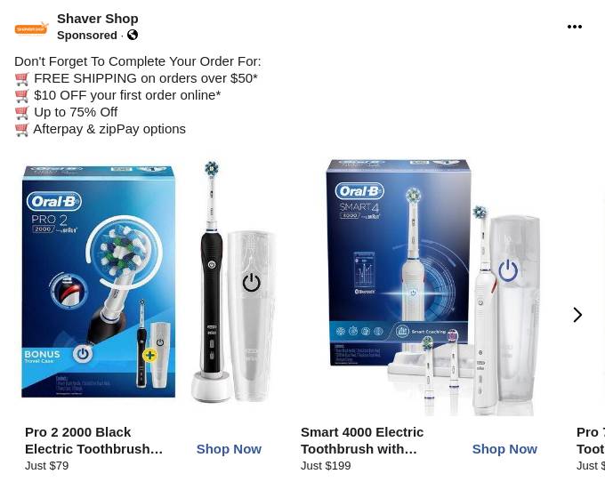 shaver shop oral b toothbrush