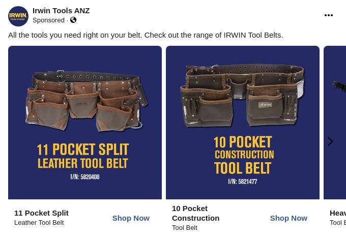 irwin tool belt
