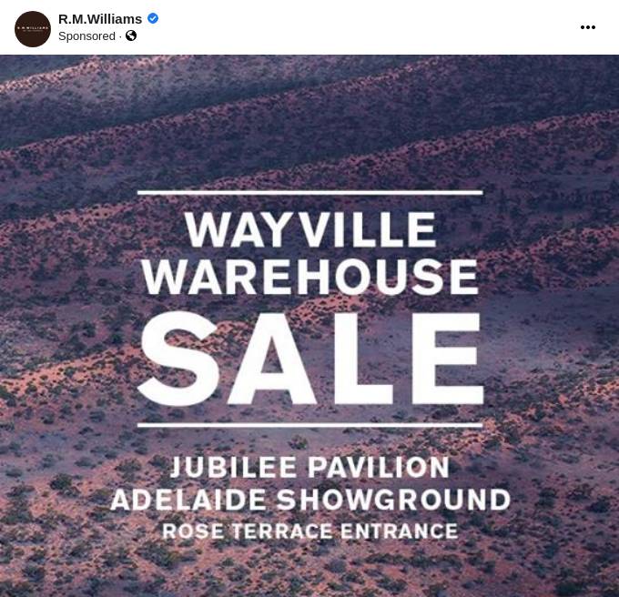 SA] R.M. Williams Annual Warehouse Sale at Adelaide Showground