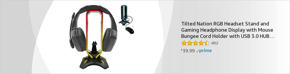 tilted headphone stand