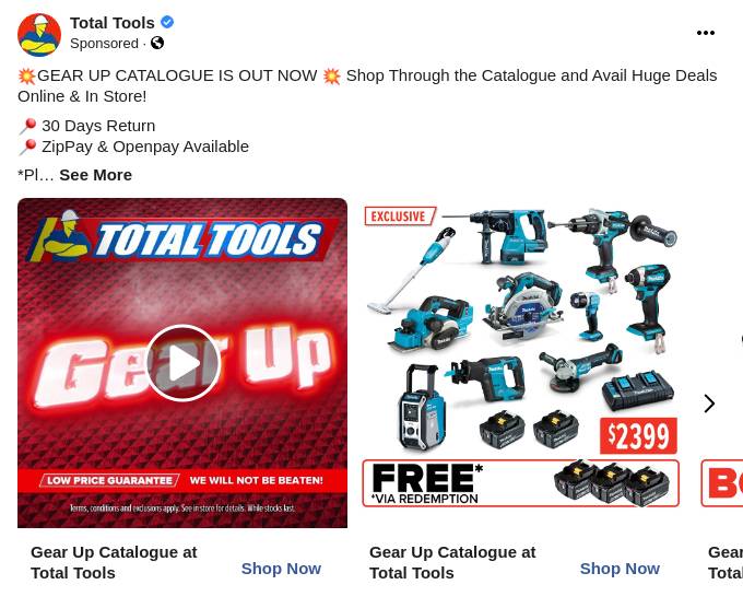 Gear Up Auto Sale Now On Total Tools Ad