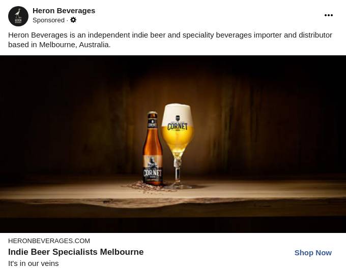 Craft Beer Australia Beer Importers Australia HERON Beverages Ad