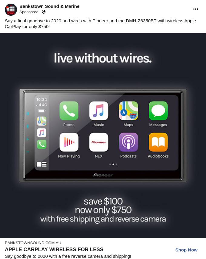 Pioneer DMHZ6350BT Wireless Apple CarPlay and Android Auto Bankstown