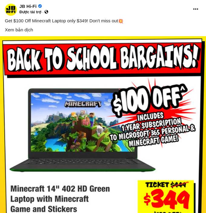 minecraft laptop jb hi fi