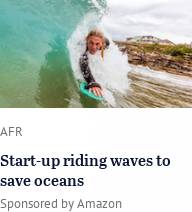 Bodysurfer rides Amazon wave to success