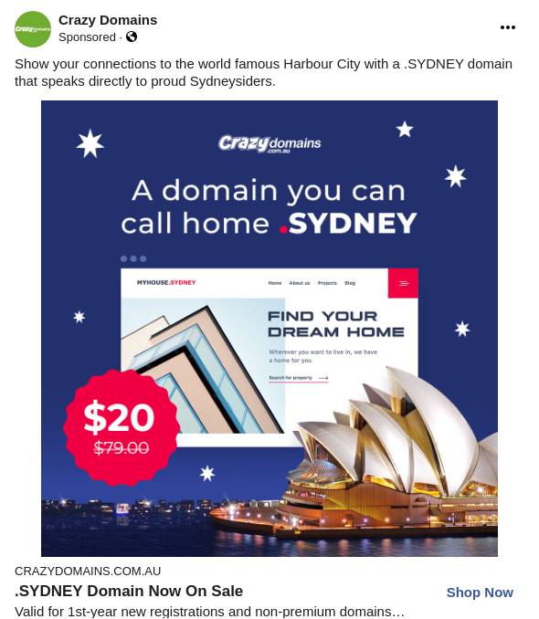 .SYDNEY Domain Name Registration | CrazyDomains.com.au