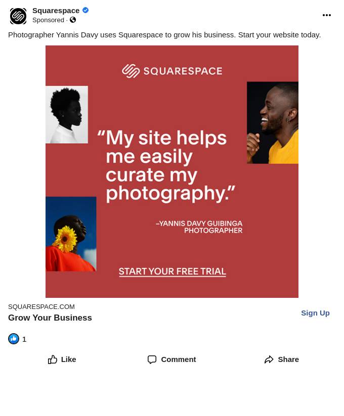 Squarespace Ad Bigdatr