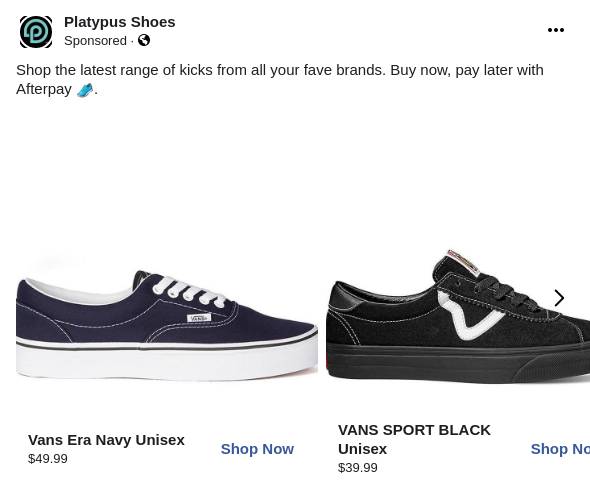 black vans platypus