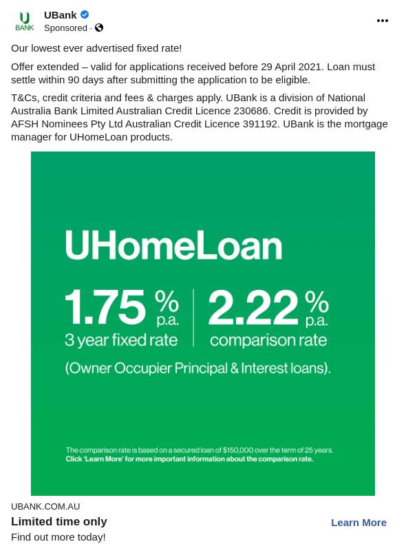 UBank Fixed Rate Home Loans Secure