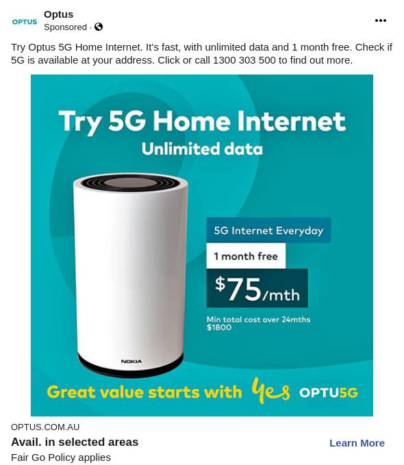 Optus 5g Check Address 5G Home Broadband Plan Ad