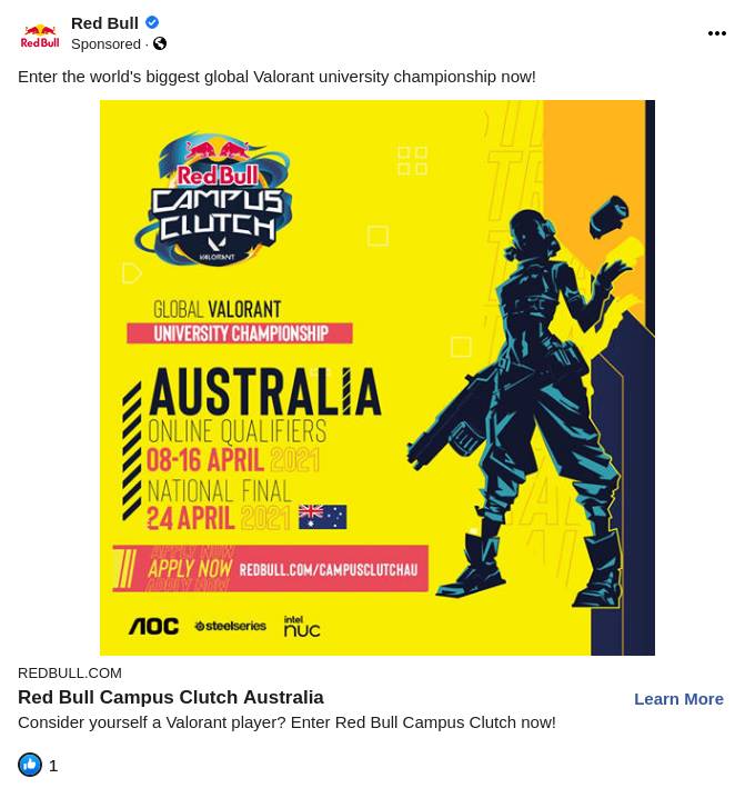 Red Bull Campus Clutch Australia Ad