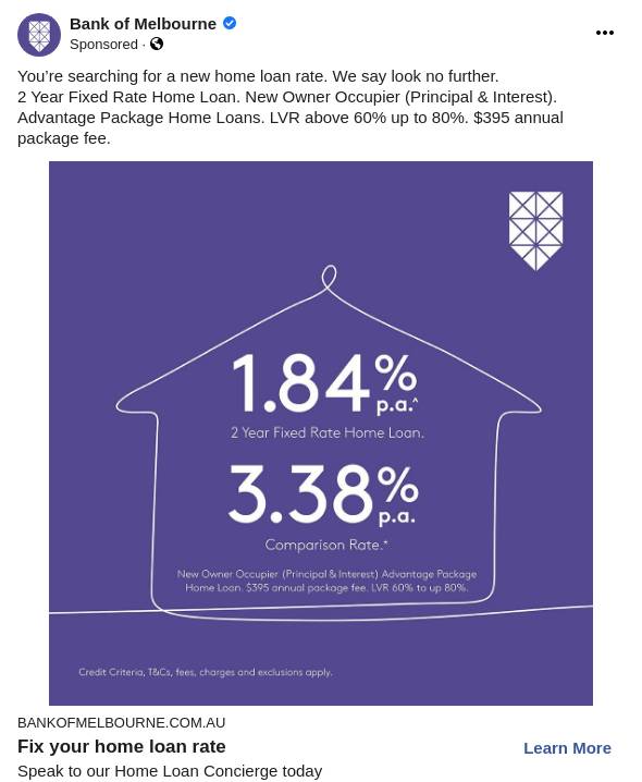 Bank of melbourne home shop loan