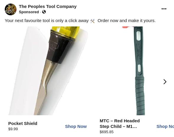 The Peoples Tool Company Ad