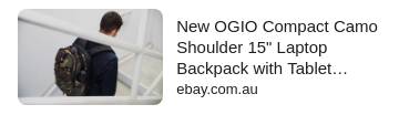 New OGIO Compact Camo Shoulder 15" Laptop Backpack with Tablet Sleeve  | eBay