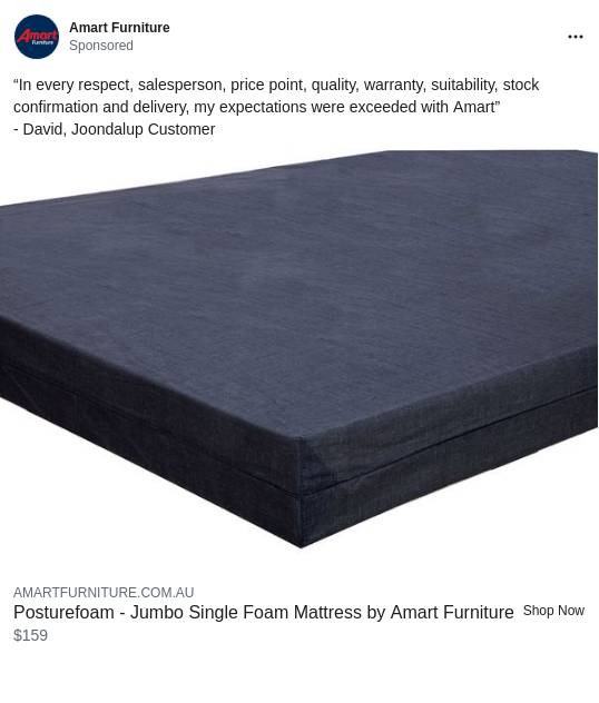 amart foam mattress single