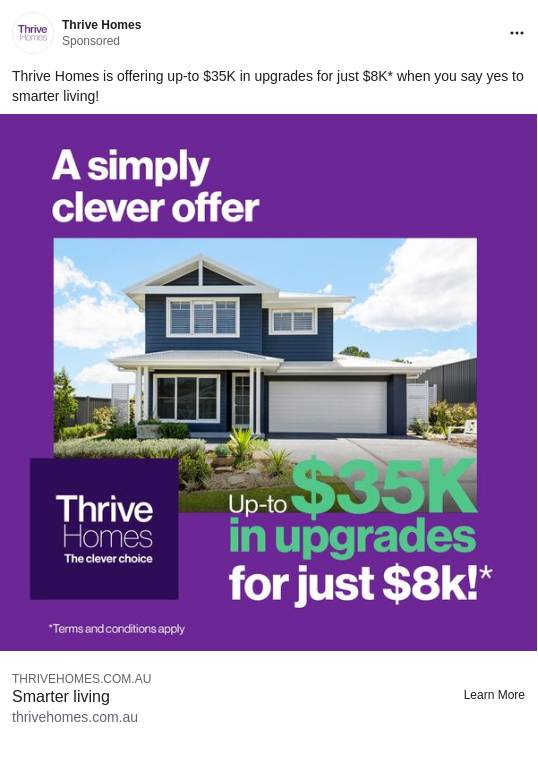 Thrive Homes Ad Bigdatr