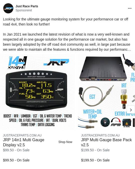 JRP 14in1 Digital OLED Multi Gauge Display v2.5 Buy Here Ad