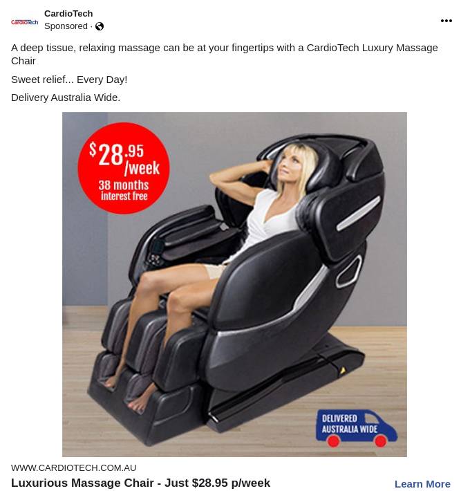 massage chair cardiotech