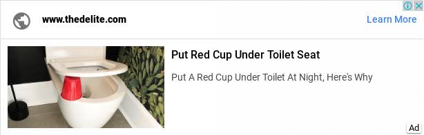 what does a red cup under the toilet seat do