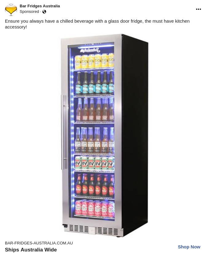 Bar Fridges Australia Ad Bigdatr