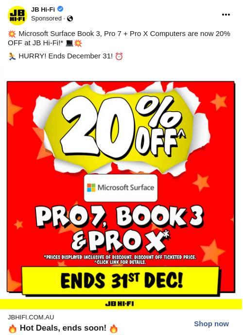 Microsoft Surface Sale Shop Prices Blitzed At JB HiFi Ad