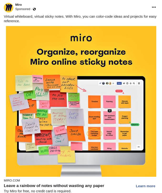 Online Sticky Notes for Virtual Collaboration Miro Ad Bigdatr