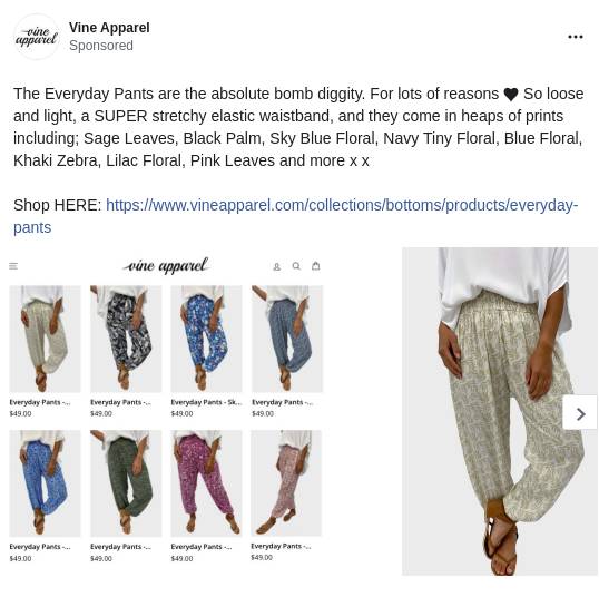 Vine Apparel Ad Bigdatr