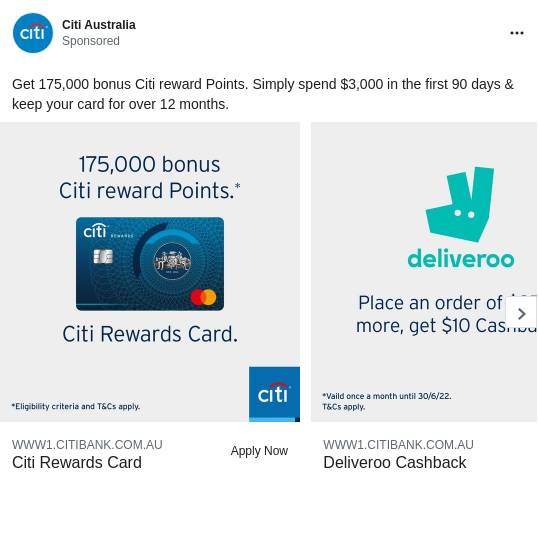 Citi Rewards Card Bonus Points Offer Citibank Australia Ad Bigdatr