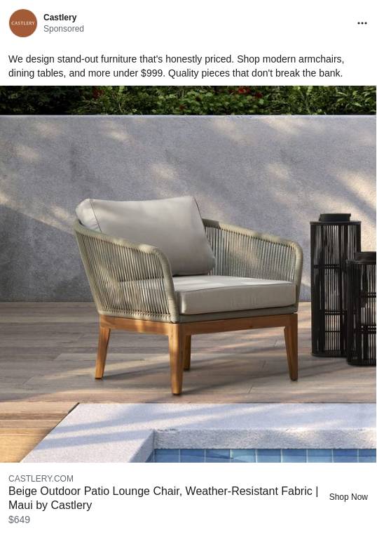 Maui Lounge Chair, Taupe, No Cover Castlery Australia Ad