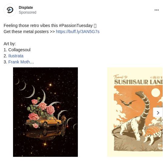 Displate metal posters Collect Your Passions Ad