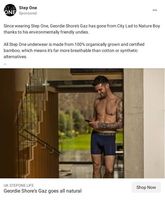 Underwear Step One UK Ad