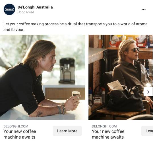 Brad Pitt & De'Longhi The "Perfetto" Coffee Moment De'Longhi AU Ad