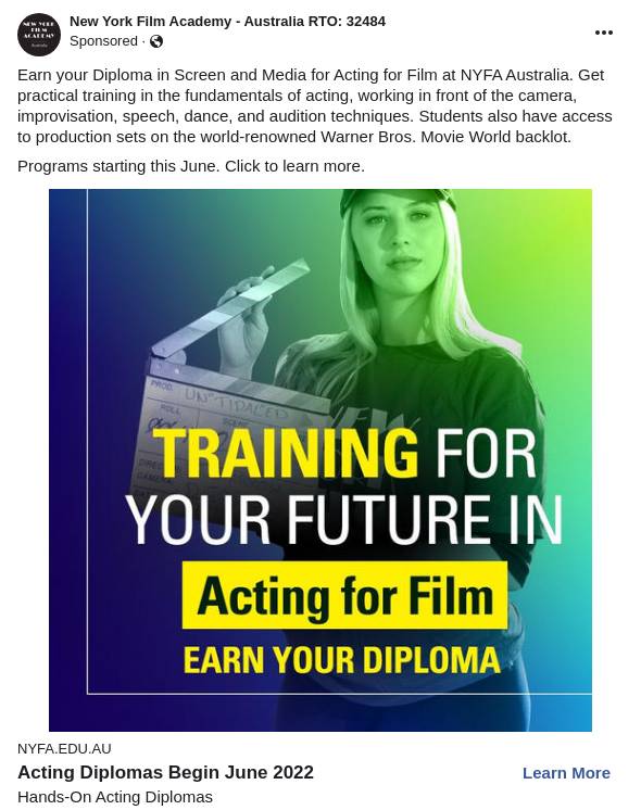 Acting School New York Film Academy Ad Bigdatr