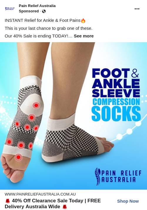 Foot & Ankle Sleeve Compression Socks Pain Relief Australia Ad Bigdatr