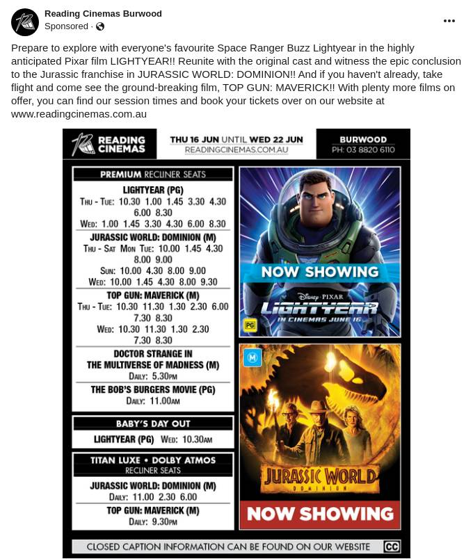 Movie Information Tickets Showtimes Reading Cinemas Ad Bigdatr