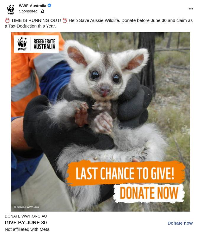 Wildlife Crisis Appeal Tax Deductible Charity Donation WWF Australia 