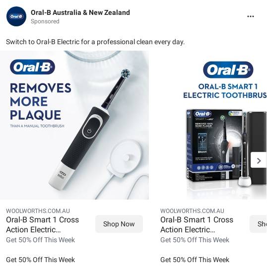 oral b smart 1 cross action electric toothbrush each