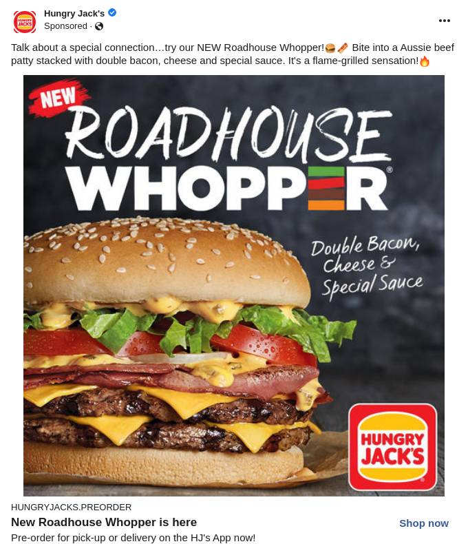 Menu What's New Hungry Jack's Australia Ad Bigdatr