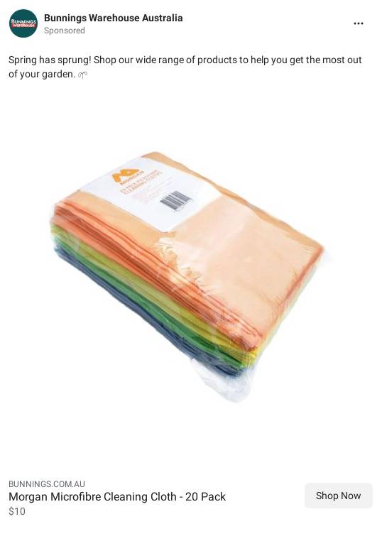 Microfibre Cleaning Cloth 20 Pack Bunnings Australia Ad