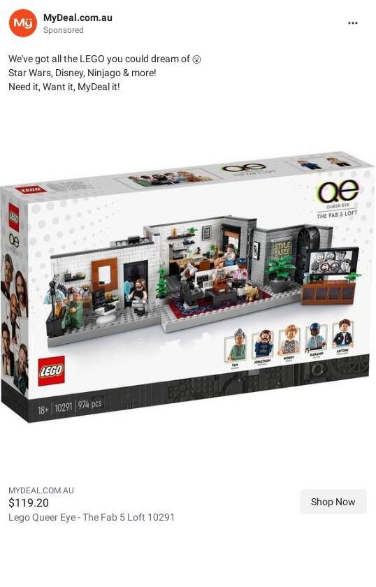 LEGO Queer Eye - The Fab 5 Loft 10291 - MyDeal