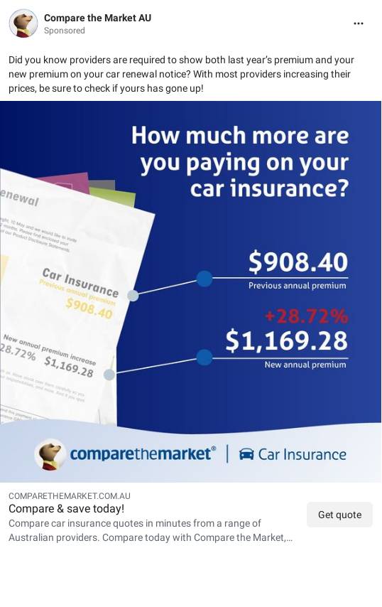 Compare Car Insurance Quotes | CompareTheMarket.com.au Ad - Bigdatr