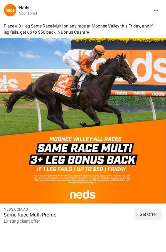 Neds Online Betting on Racing & Sports It's Time to Bet! Ad