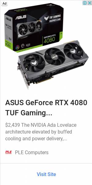 Buy Now | ASUS GeForce RTX 4080 TUF Gaming 16GB GDDR6X | PLE Computers