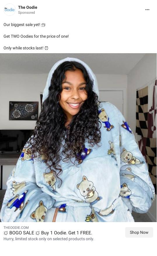 Oodie Hooded Blanket | Buy One Get One Free â The Oodie Ad - Bigdatr