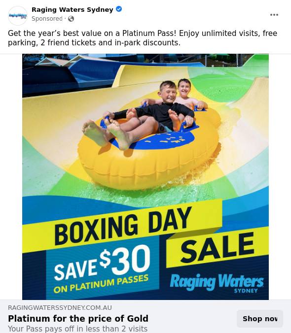Water Park Season Passes Raging Waters Sydney Ad