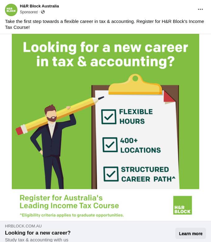  Income Tax Courses H R Block Australia Ad