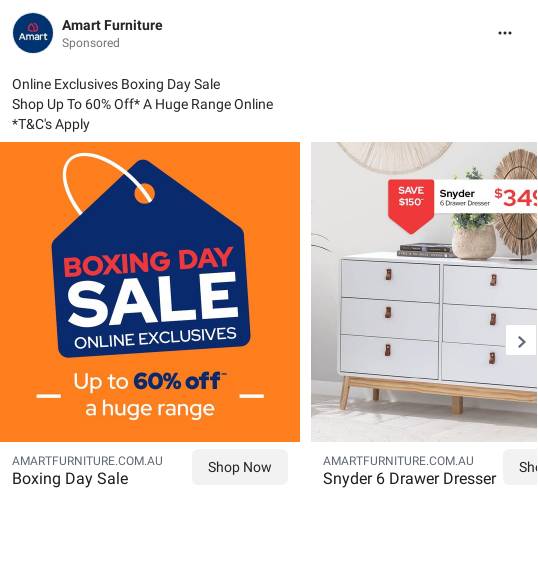 Amart Furniture Ad Bigdatr